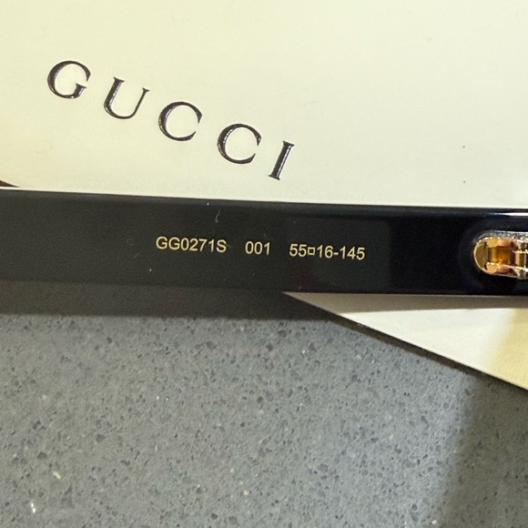 New Authentic Gucci Black Sunglasses - Picture 4 of 5